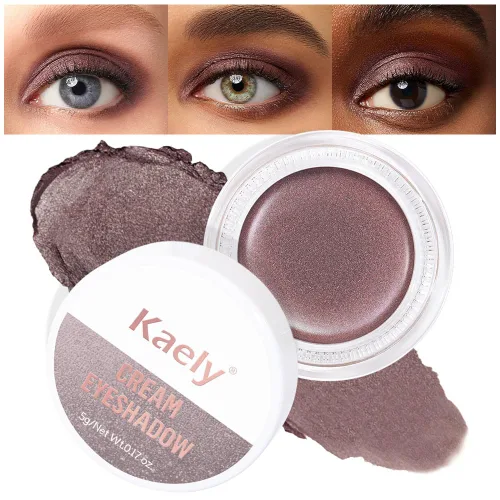 Miniatura 24 de evpct Paleta de maquillaje en pote de sombra de ojos en crema única para mujeres mayores, sombra de ojos de champán con shimmer, glitter metálico