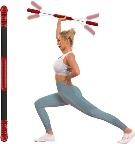 Miniatura 8 de Barra de Ejercicio de Fitness, Barra de Fitness Elástica, Barra de Entrenamiento de Alta Frecuencia de Vibración para Quemar Grasa en Yoga, Pilates