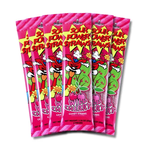 Miniatura 14 de Sour Power Premium Sorbetes de caramelo surtidos – Los caramelos de pajitas agrias originales desde 1985 – 50 g (Paquete de 6) – Vegano,