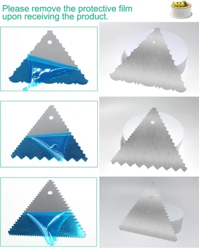 Miniatura 7 de Nuevo 6pcs Cake Scraper 430 inoxidable Decoración Peine y glaseado más suave