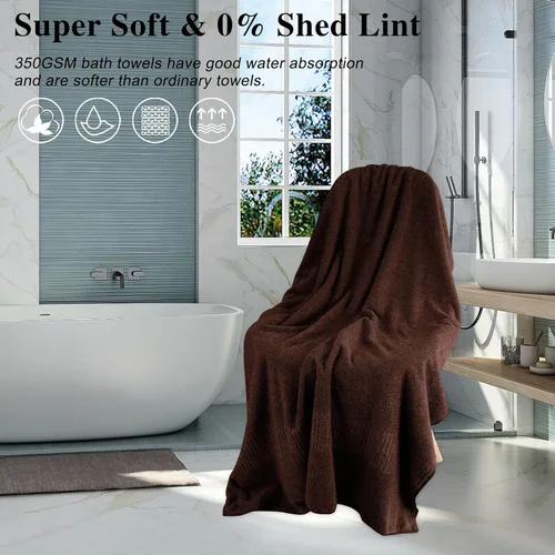 Miniatura 2 de SEISSO Toallas de baño, extra absorbentes y de secado rápido, toallas de fibra ligera, toalla de baño grande y suave de primera calidad