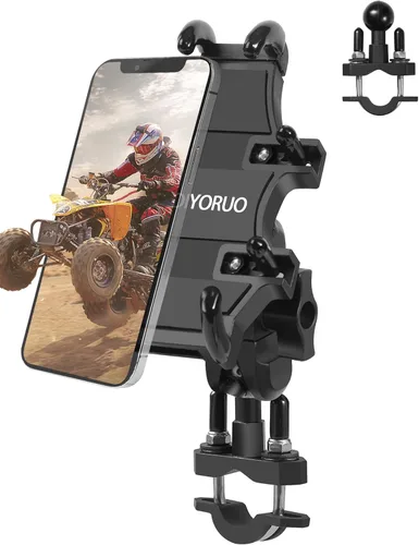 ZIDIYORUO Soporte para Teléfono de ATV, Montaje de Teléfono para Cuatrimoto, 8 Abrazaderas Sostienen Teléfonos de 4.7-7.1", Operación con Una Mano,