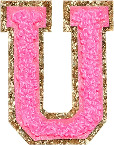 Miniatura 19 de Parches de letras de felpilla para planchar con purpurina, parches bordados con borde dorado, parches para coser en ropa, sombrero, camisa, bolsa
