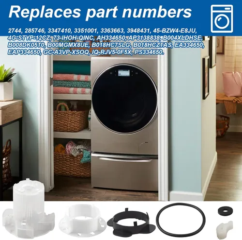 Miniatura 8 de 285811 Kit de reparación de agitador de lavadora de repuesto para lavadoras Whirlpool y Kenmore, compatible con AP3138838, 2744, 285746, 285811VP