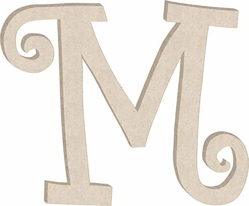 Miniatura 17 de Pequeña letra de madera de 2 pulgadas con forma de letra L para manualidades, decoración de letras sin terminar del alfabeto para niña, forma ABC