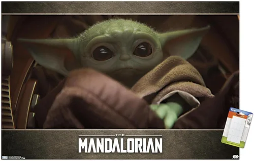 Miniatura 11 de Trends International Star Wars: The Mandalorian - Póster de pared de ojos, 14.725 x 22.375 pulgadas, versión enmarcada de madera de granero
