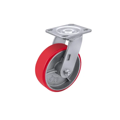 Miniatura 9 de Ruedas resistentes de 6 x 2 pulgadas, ruedas industriales de poliuretano con fuerte capacidad de carga de 1200 libras, ruedas rígidas, ampliamente