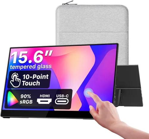 Miniatura 14 de cocopar Monitor portátil de 15.6 pulgadas 1080P FHD 60Hz 85% sRGB Monitor de viaje con altavoz HDMI USB-C segunda pantalla para computadora portátil