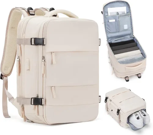 Miniatura 47 de coofay Mochila de viaje, para laptop, unisex, aprobada para aviones, bolsa de mano, equipaje, para artículos personales, para debajo del asiento