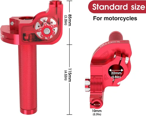 Miniatura 3 de Throttle Grip Throttle Cable Motorcycle 22mm Universal CNC Aluminum Accelerator Throttle Twist Grips Handlebars for KLX CR CRF EXC XR TTR CB SSR ATV