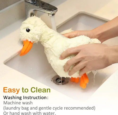 Miniatura 7 de Pawaboo Juguete de pato de felpa chirriante para perros, grande de 12 pulgadas, súper suave, juguetes para mascotas con forma de pato, sonajero