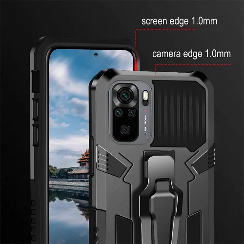 Miniatura 6 de Funda para Xiaomi Redmi Note 10 4G/Redmi Note 10S con [Paquete de 2] Protector de pantalla de vidrio templado, funda híbrida resistente de doble