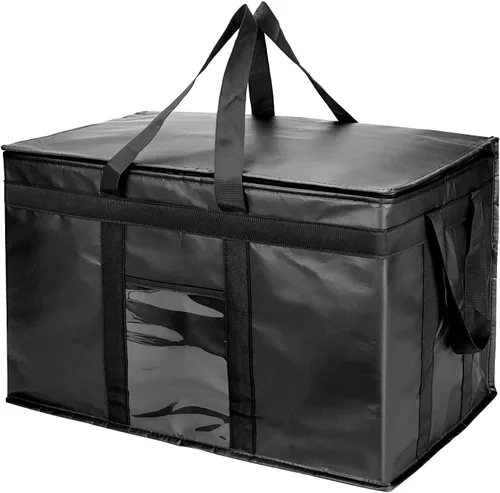 Miniatura 18 de Yalin XXXL - Bolsa térmica grande con aislamiento, enfriador de espuma de poliestireno para mantener los alimentos calientes o fríos, bolsa Negro