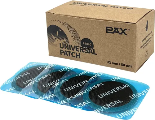 PAX 50 Piezas 32mm Parches Universales Redondos de Reparación de Tubo y Neumático, para Neumáticos Radiales y de Capas de Polarización, Motocicleta,