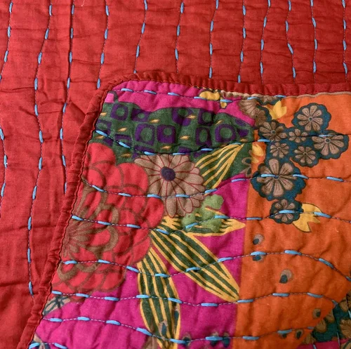 Miniatura 6 de Greenland Home Jewel Manta de Tiro 100% Algodón con Acolchado Estilo Kantha, Multicolor
