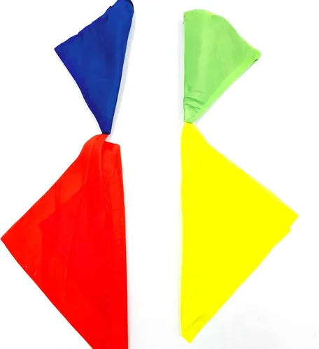 sumrica 2 bufandas mágicas de seda que cambian de color, bufandas para calles de truco de magia, pañuelo para niños y adultos, regalo de fiesta de