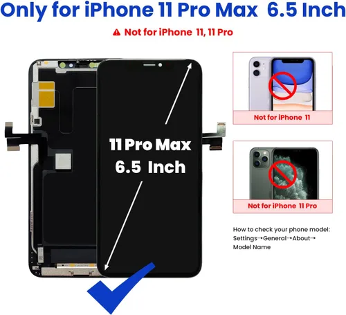 Miniatura 2 de Para iPhone 11 Pro Max Reemplazo de pantalla 6.5 3D Touch LCD Kit de reparación completo, Asamblea digitalizador con juego de herramientas