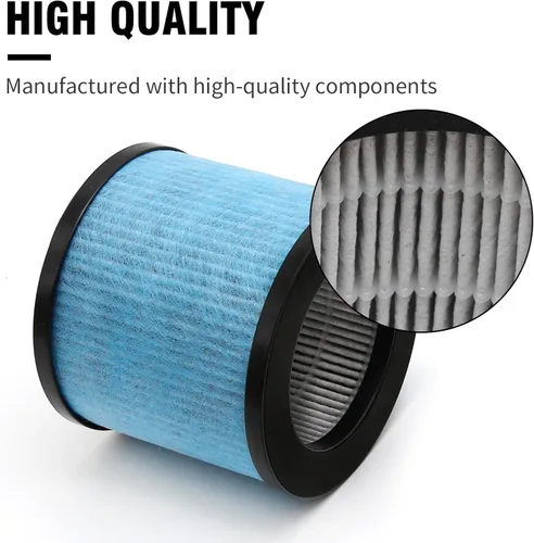 Miniatura 5 de TPAP002 Filtro HEPA de repuesto para purificador de aire TOPPIN TPAP002 Comfy Air C1, H13 HEPA tipo y prefiltro de carbón activado, TPFF002, paquete