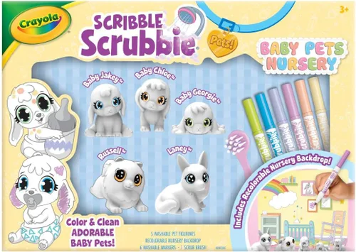 Miniatura 2 de Crayola Scribble Scrubbie Baby Pets Nursery, juguetes de animales para bebés y niños pequeños, regalo para niñas y niños, edades 3, 4, 5