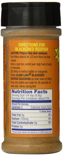 Miniatura 2 de Cajun Land Condimento de Redfish Ennegrecido, 6 onzas