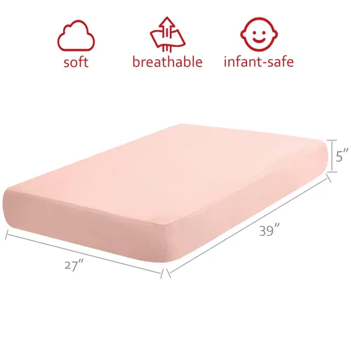 Miniatura 3 de Pack and Play - Juego de 2 sábanas, 100% de franela de algodón, sábana bajera portátil para mini cuna, para niñas y niños, ultra suave, Franela gris