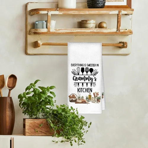 Miniatura 2 de Toallas de cocina con regalos de Grammy de nietos, regalos para abuela, abuela, toalla de mano decorativa, toalla de cocina, toalla de té