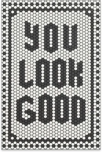 Miniatura 39 de OMANI Arte de pared con citas en blanco y negro, minimalista de moda, con texto en inglés "You Look Good", impresiones en lienzo con azulejos Citas