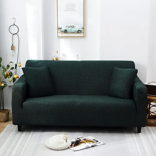 Miniatura 18 de IMYOGI Fundas elásticas para sofá de alta elasticidad, elegante funda de sofá de color sólido con parte inferior elástica, protector de muebles