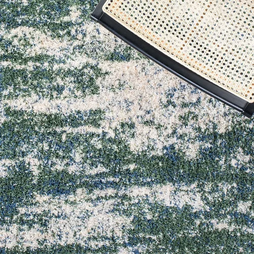Miniatura 7 de SAFAVIEH Berber Shag Collection - Alfombra de pasillo, 2 x 12 pies, verde y beige, no desprende pelusa y fácil de limpiar, ideal para pasillo