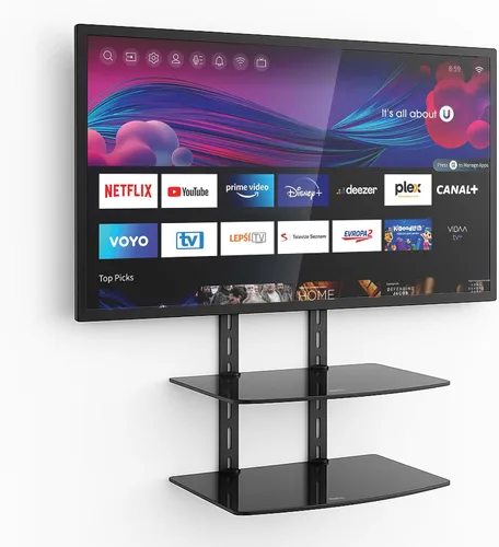 Miniatura 3 de mount-it. LCD, LED, Plasma TV Wall Mount Bracket para cable Box, reproductor de DVD, Stereo Componentes Shelf Negro