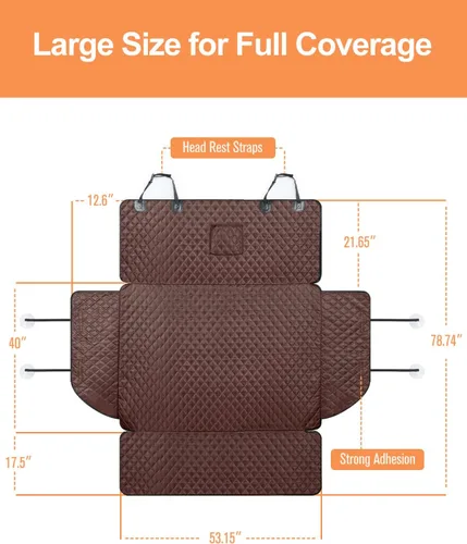 Miniatura 5 de PETICON Funda para compartimiento de carga para SUV para perros, forro de carga para mascotas impermeable, alfombra para asiento de perros para SUV