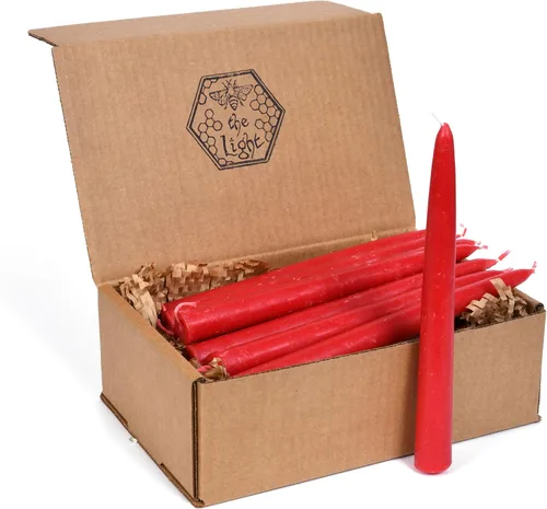 Miniatura 21 de Velas de Cera de Abeja 100% Puras - Velas Decorativas y Sumergidas Naturales Hechas a Mano, Insípidas y Sin Humo para Navidad, Adviento y Janucá