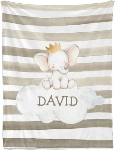Miniatura 21 de Mantas de bebé personalizadas con nombre, mantas de bebé personalizadas para niñas, regalos de bebé, manta personalizada con corona de princesa