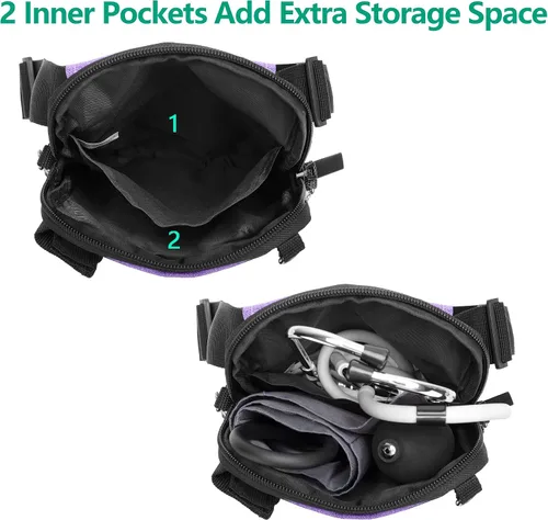 Miniatura 4 de Trunab Riñonera con soporte para cinta y bolsillos para equipo médico, bolsa de almacenamiento de cintura con correa ajustable para la cintura