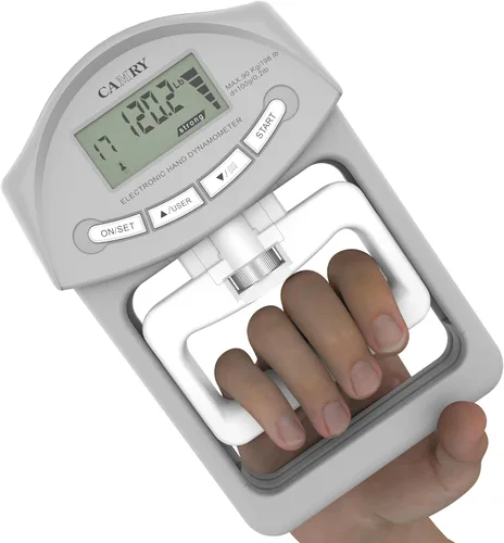 Miniatura 7 de CAMRY Dinamómetro digital de mano medidor de medición de fuerza de agarre, 198 libras/198.4 lbs de potencia de agarre electrónico de captura