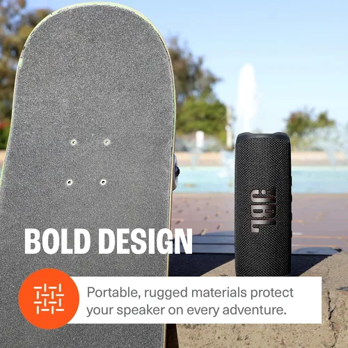 Miniatura 6 de JBL Flip 6 (negro) + paquete con divvi! Funda protectora rígida