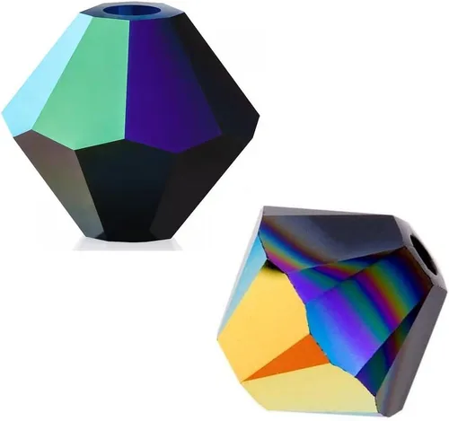 Miniatura 24 de 100 cuentas sueltas de cristal bicono facetado pequeño Preciosa auténtico de 3mm (0.118 pulgadas) aguamarina AB (azul) compatibles con cristales