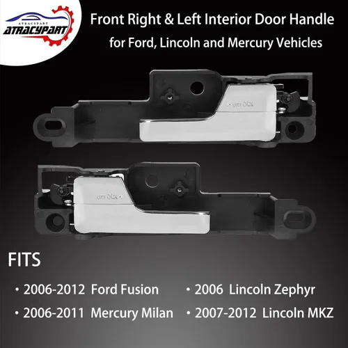 Miniatura 3 de ATRACYPART Paquete de 2 manijas interiores para puerta, lado del conductor y del acompañante - Compatible con Ford Fusion 2006-2012 Mercury Milan
