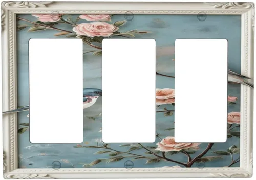 Miniatura 60 de Cubiertas Decorativas de Arte para Interruptores de Luz, Hojas de Otoño, Placa de Pared de Palanca Individual, Cubierta Decorativa de Interruptor