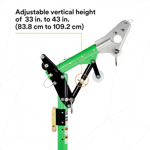 Miniatura 6 de 3M DBI-SALA Advanced 8518001 Davit Componente, 11-1/2" "-27-1/2" Desplazamiento Ajustable Mástil de Davit Superior Con 33" "- 43" Altura del Punto
