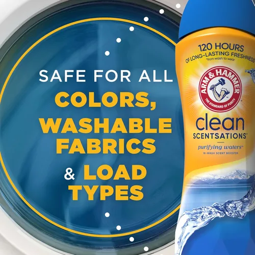 Miniatura 3 de ARM & HAMMER Clean Scentsations Potenciador de Aroma para Lavado, Potenciador de Aroma para Lavandería aroma Purifying Waters, 45 onzas