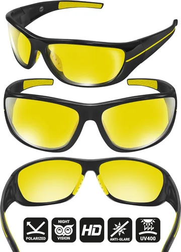 Miniatura 3 de BLUPOND Gafas de Conducción Día/Noche - Chopper - Visión Más Clara para Conducir Nocturna en Motocicleta, Correr, Ciclismo - TAC Antirreflejos