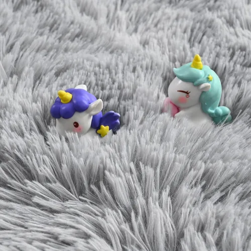 Miniatura 8 de Foxmas Alfombras de Área Suaves y Esponjosas para Dormitorio, Habitación de los Niños, Alfombra Lanuda de Felpa para Guardería, Alfombras Peludas