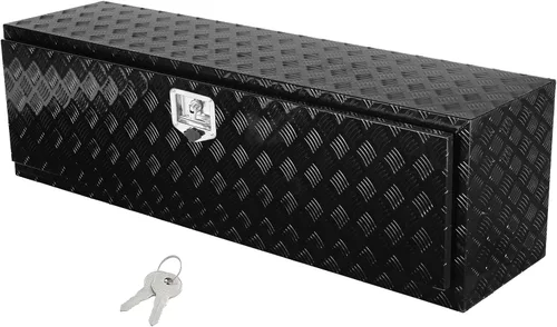Miniatura 17 de VEVOR Caja para Camión Underbody, Caja de Almacenamiento para Pickup de 48"×17"×18", Caja de Herramientas de Placa de Diamante de Aluminio Plateado