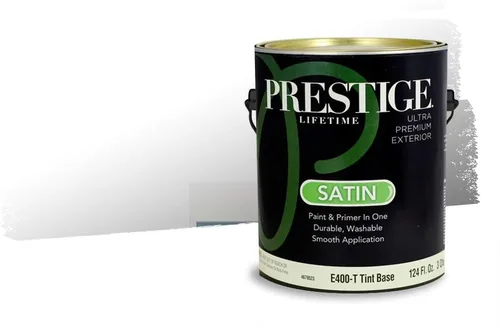 Miniatura 56 de Pintura Exterior + imprimación PRESTIGE, todo-en-uno, 1 galón, acabado mate, color comparable al Valspar* Royal Gray* VS151-Gris real