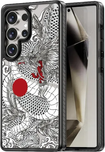 Miniatura 80 de Rosarnnah Funda compatible con Samsung Galaxy S24 Ultra, bonita estética, a la moda, divertida funda con estampado de gatito y gato, duradera a