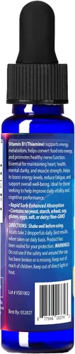 Miniatura 5 de Dr's Advantage Gotero líquido de vitamina B1 de 2 onzas, suplemento de tiamina B1 para apoyo energético, vitaminas B1 esenciales, promueve