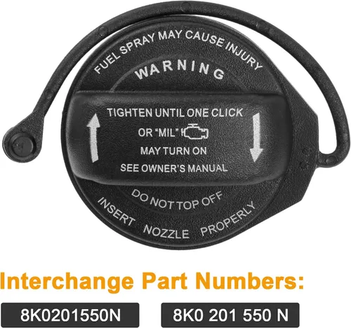 Miniatura 3 de Tapa de gasolina 8K0201550N Reemplazo para Audi A4, A4 Quattro, A5, A5 Quattro, A8 Quattro, Q5, RS5, S4, S5, S8, SQ5, Allroad Reemplazar 8K0 201 550