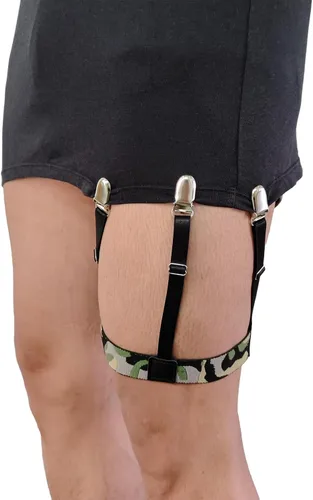 Miniatura 3 de soujkooy 2 pares de estancias para camisa para hombre, soportes ajustables de alta calidad, pantalones de camisa para hombres policía militar