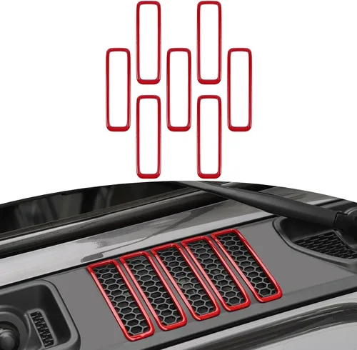 Miniatura 11 de RT-TCZ para Rejilla de Capó de Capó de Jeep JL para Jeep Wrangler JL JLU 2018-Actual para Gladiator JT 2020-Actual Accesorios Exteriores de Fibra